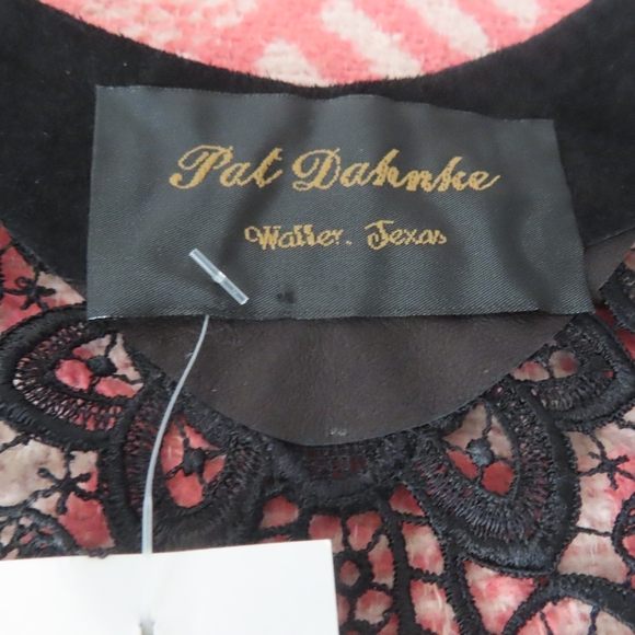 Pat Dahnke Lace Cut-out Collar Suede fringe and rich Venetian Lace OS fits all - Picture 6 of 6